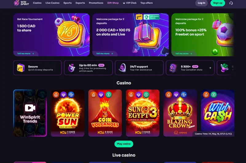 Win Spirit Casino Game Collection